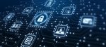 An abstract image of cybersecurity graphics.