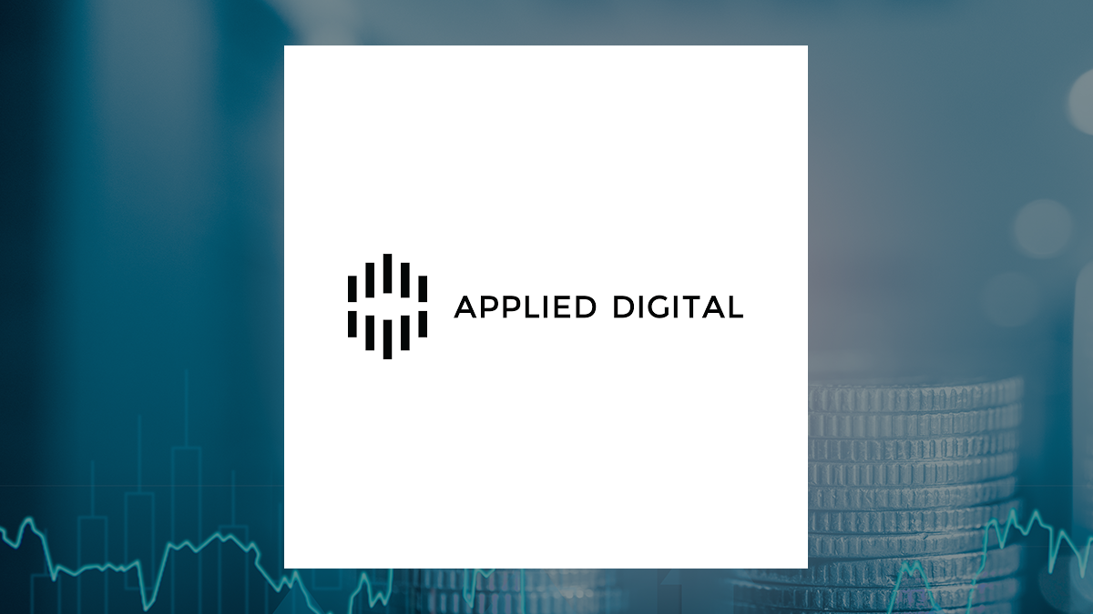 Applied Digital logo with Finance background