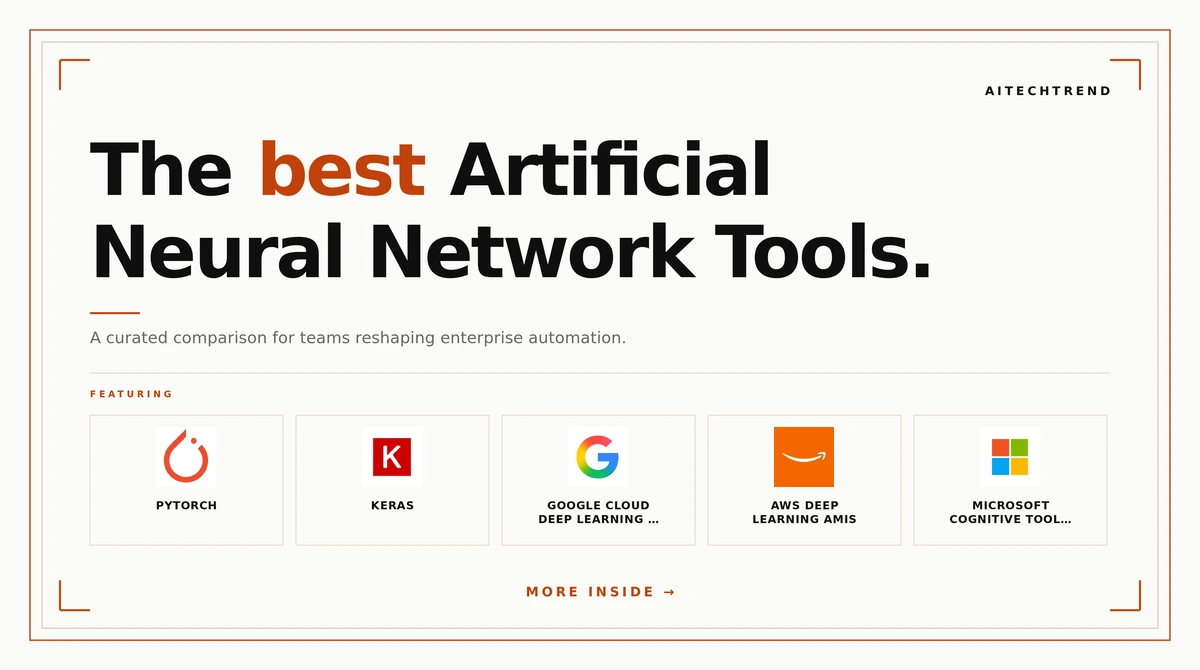 best artificial neural network tools