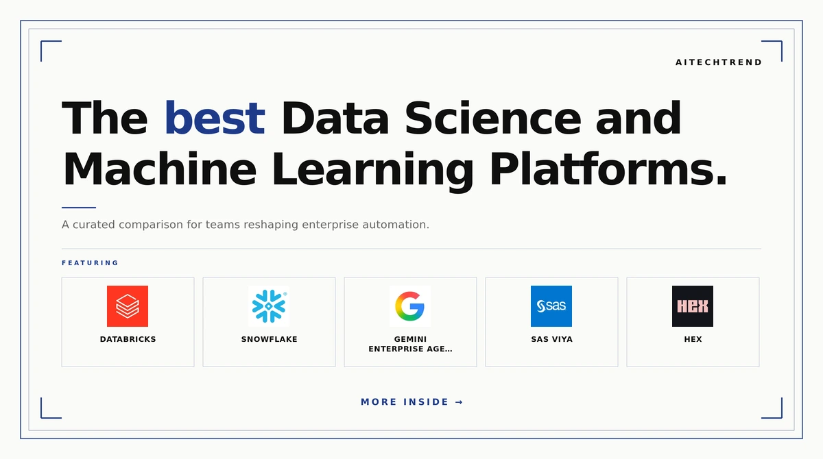 best data science and machine learning platforms